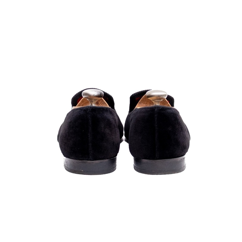 Brooks Brothers x Peal & Co. Black Velvet Smoking Slippers Size US 10.5 D - Picture 5 of 14